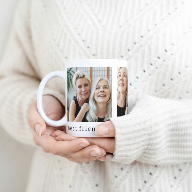 De bästa vänner låter dig inte leka Photo Mugg (Simple Funny Quote Photo Best Friend Mug
)