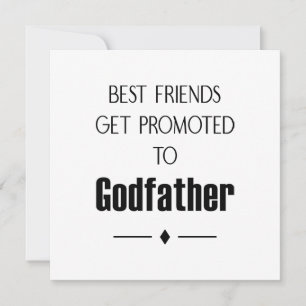 De bästa vänner som befordras till Godfather ber o Inbjudningar