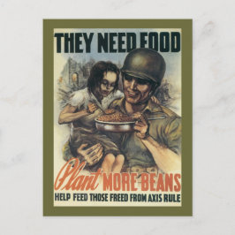 De behöver mat ~ Växla fler bönor Vykort