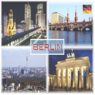 DE Berlin - Bikini Haus - Oberbaum - Skyline Klistermärken