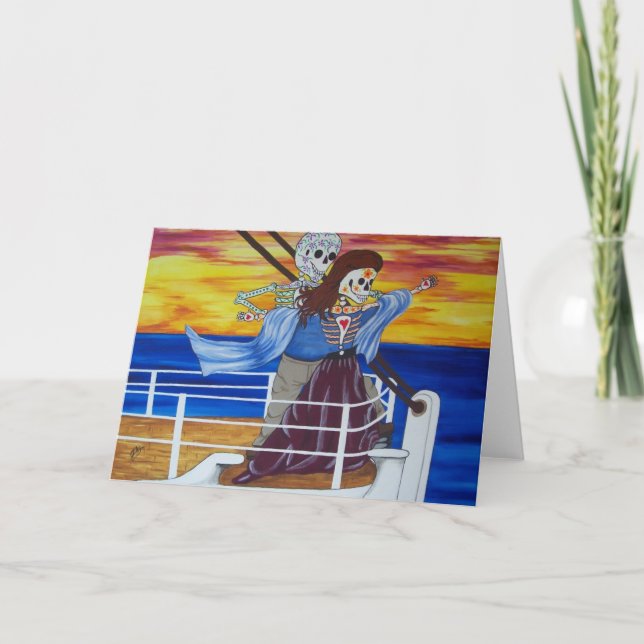 De berömda älskarna för day of the dead av det kort (Framsida)