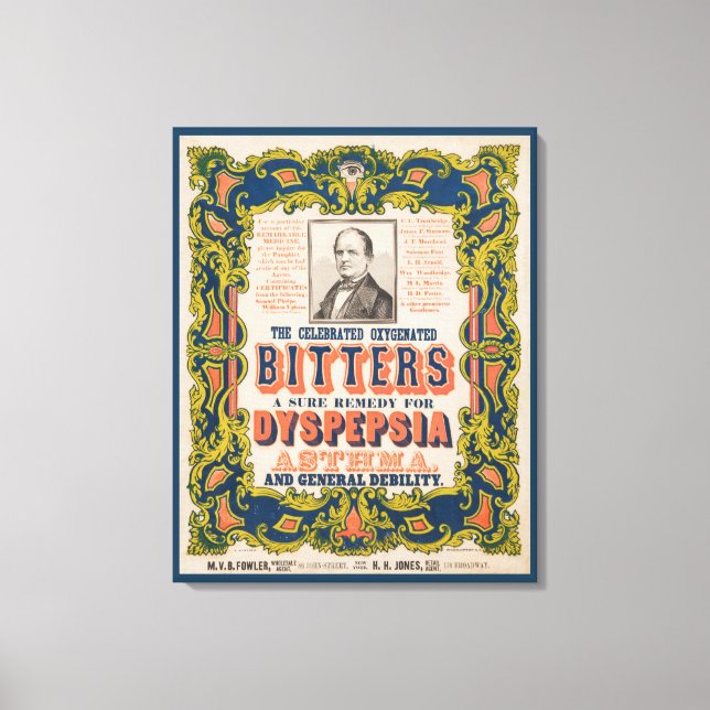 De berömda oxygenerade bittererna canvastryck (Framsida)