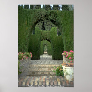 De berömda trädgårdarna av Alhambraen, Granada, Poster