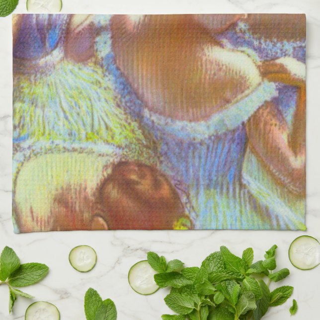De blå dansarna av Edgar Degas Kökshandduk (Vikta)