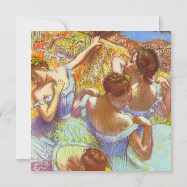 De blå dansöserna av Edgar Degas Inbjudningar (Framsida)