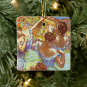 De blå dansöserna av Edgar Degas Julgransprydnad Keramik