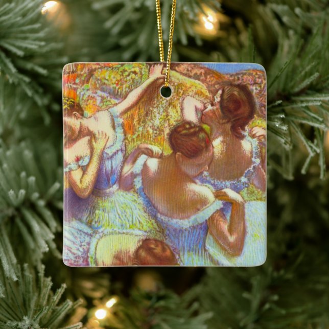 De blå dansöserna av Edgar Degas Julgransprydnad Keramik (Träd)