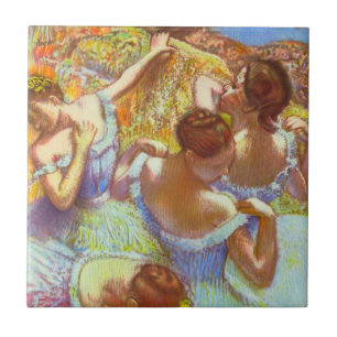 De blå dansöserna av Edgar Degas Kakelplatta