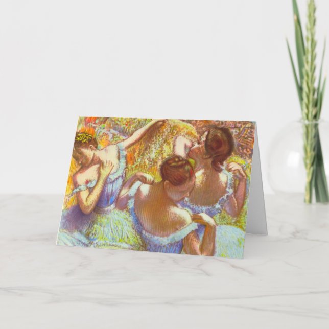 De blå dansöserna av Edgar Degas Kort (Framsida)
