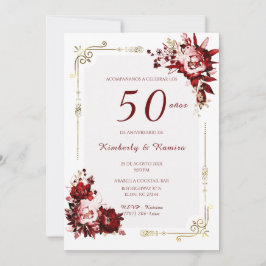 De Boda 50-årsjubileum med vintage spetsar Inbjudningar