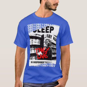 De bor i OBEY Retro Cult Classic Horror Fläkt Desi T Shirt