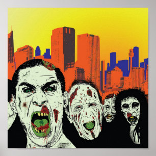 De bosatt döda zombiesna poster