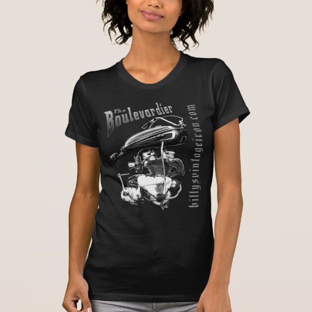 De Boulevardier B & W-kvinnorna T-shirt (Framsida)