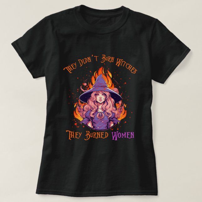 De brände inte häxor t shirt (Design framsida)