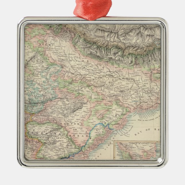 De brittiska besittningarna i de östliga Indiesna Julgransprydnad Metall (Framsidan)