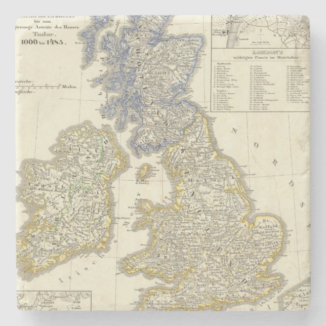 De brittiska islesna från 1066 till 1485 underlägg sten (Framsidan)