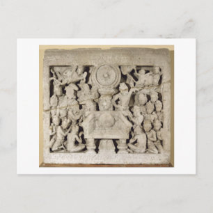De buddistiska symbolernas gudstjänst, Amaravati ( Vykort