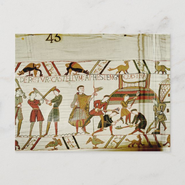 De bygger upp fortifications vykort (Framsida)