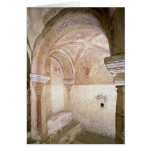 De Carolingian frescoesna i den inre crypten Hälsningskort