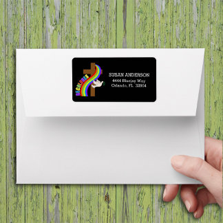 De Colores Cursillo Rainbow with Kor and Peace Do Adressetikett