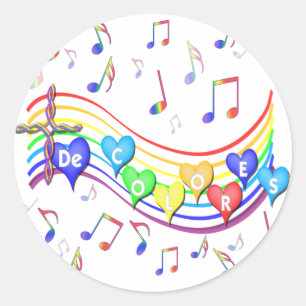 De Colores Musik bemannar Runt Klistermärke