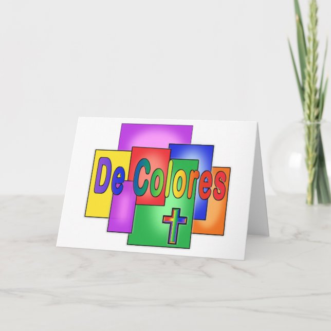 De Colores Rainbow Stached Glass Kort (Framsida)