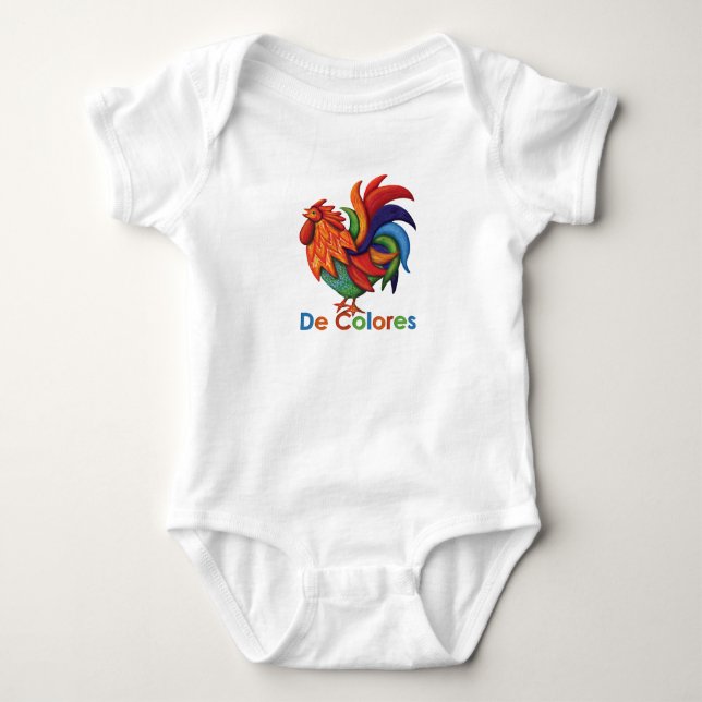 De Colores Tupp Gallo babyJersey Bodysuit Tröja (Framsida)