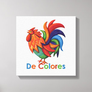 De Colores Tupp Gallo tryck 12" x 12", 1,5",
