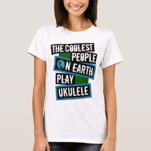 De coolaste människorna på jorden spelar ukulele t shirt