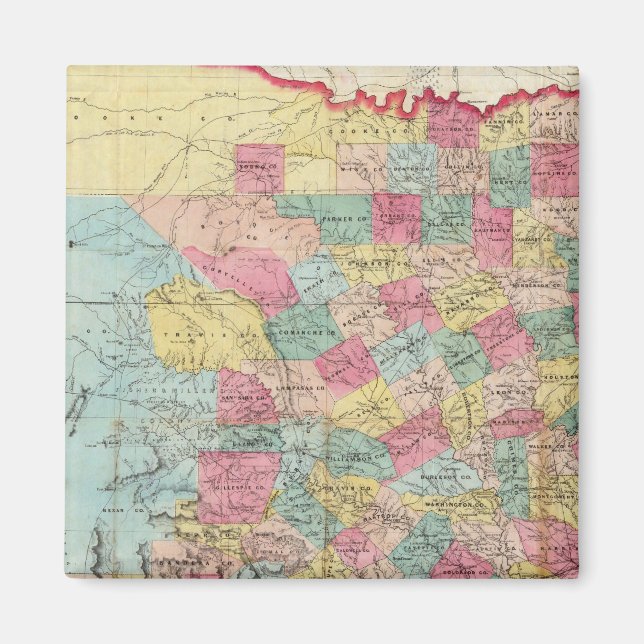 De Cordovas Karta i Texas Magnet (Framsidan)