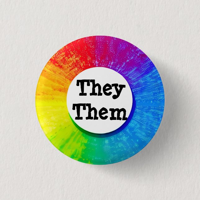 De/de Anpassadet Pronoun Badge Knapp (Framsida)