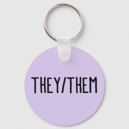 De/de könsneutrala pronounres-nyckelkedjan nyckelring