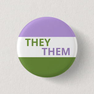 De/de Pronouns Genderqueer Flagga Badge Knapp