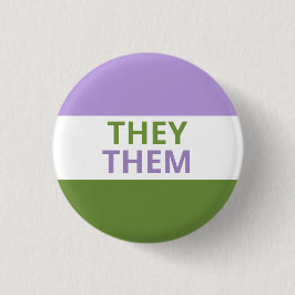 De/de Pronouns Genderqueer Flagga Badge Knapp
