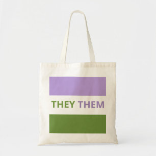 De/de Pronouns Genderqueer Flagga budget till Tygkasse