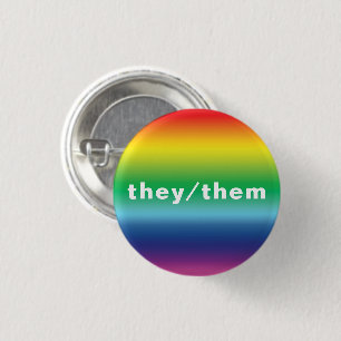 De, de, Pronouns Lgbtq Lgbt Pride Rainbow Knapp
