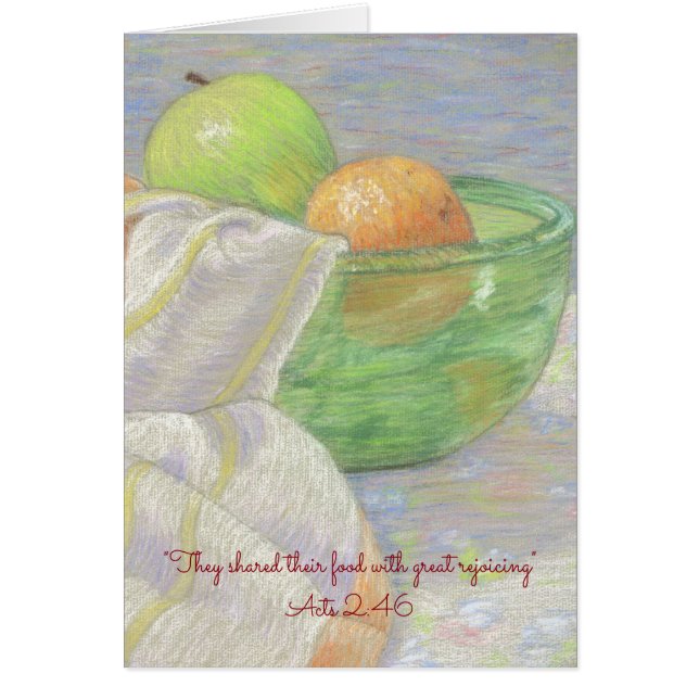 De delade deras Food~ Scripture OBS Kort (Framsidan)