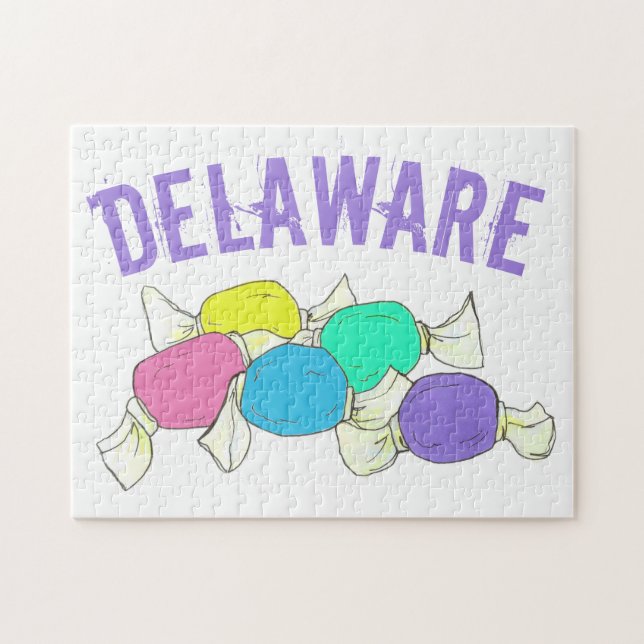 DE Delaware Beach Salt Vatten Taffy Candy Pussel (Horisontell)