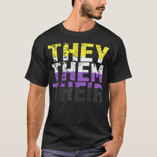 De Dem Deras Agender Icke Binär Pride Pronomen T Shirt