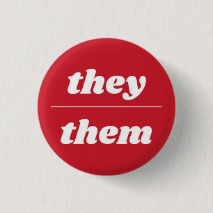 De/dem Pronoun Pin, 12,5 cm Knapp