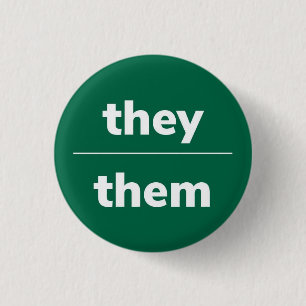 De/dem Pronoun Pin, 12,5 cm Knapp