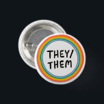 DE/DEM Pronouns Rainbow Soft Circle Ring Knapp<br><div class="desc">Anpassa med den här coolan. Du kan anpassa den och även lägga till text. Kolla min butik för mycket mer färg och mönster! Säg till om du vill ha nåt anpassningsbar också.</div>