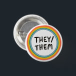 DE/DEM Pronouns Rainbow Soft Circle Ring Knapp<br><div class="desc">Anpassa med den här coolan. Du kan anpassa den och även lägga till text. Kolla min butik för mycket mer färg och mönster! Säg till om du vill ha nåt anpassningsbar också.</div>