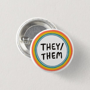 DE/DEM Pronouns Rainbow Soft Circle Ring Knapp