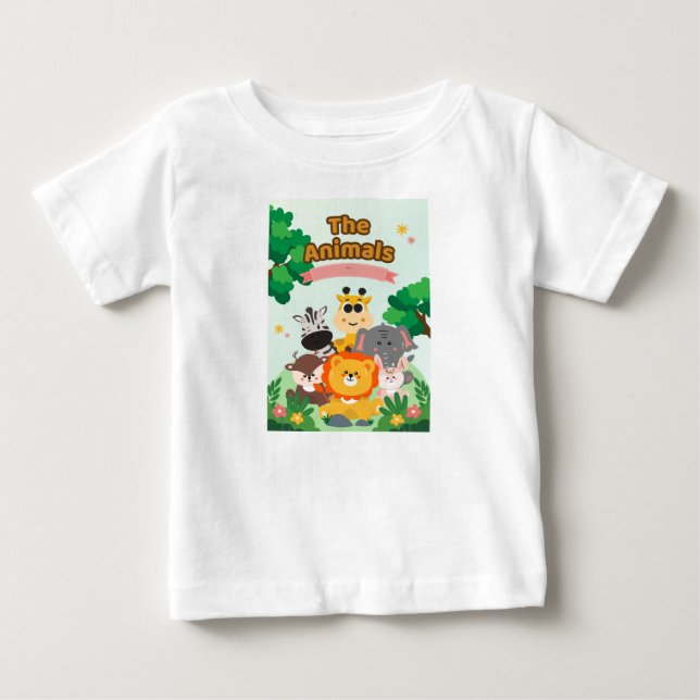 De djur barn designar romantisk  t shirt (Framsida)