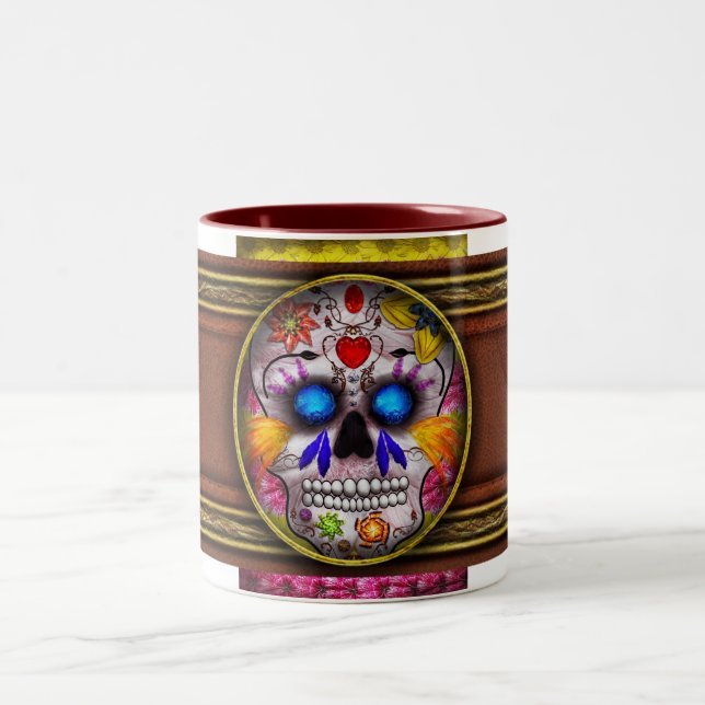 De dödas dag - Dödsmask Två-Tonad Mugg (Center)