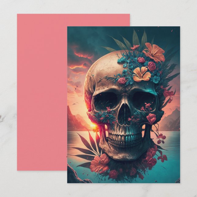 De dödas dag  julkort (Fram/baksida)