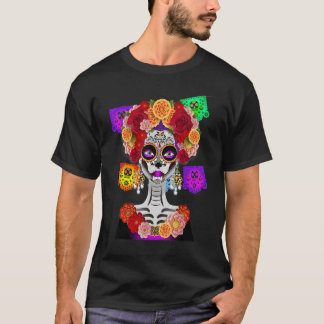 De dödas dag kostym La Catrina Skalle Dödskalle Bl T Shirt