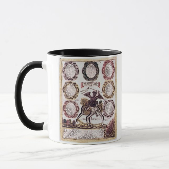 De dödliga sjuna syndar (gravyr) mugg (Vänster)