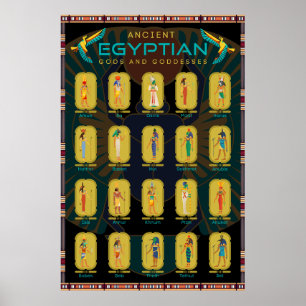 De egyptiska gudarna och Goddesses Poster